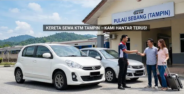 Serahan kereta sewa di stesen KTM Pulau Sebang (Tampin)